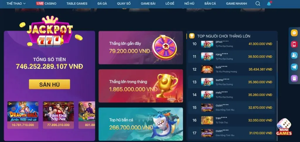 Các tính năng nổi bật của Win789